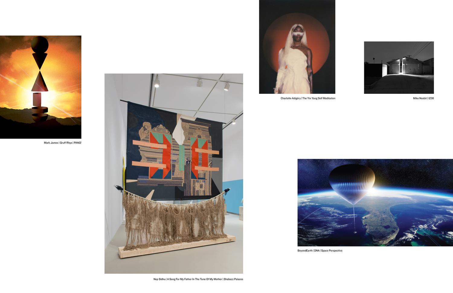 MODA magazine spread featuring Gruff Rhys, Shabazz Palaces, Charlotte Adigéry, and BeyondEarth